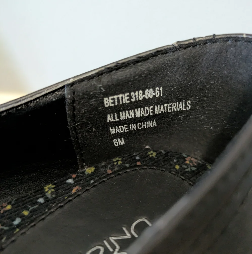 Vintage Unionbay Bettie Platform Loafers Chunky Black‎ Size 6M 90s Y2K Academia